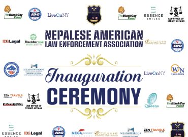 The Nepalese American Law Enforcement Association has been formally established, with participation from executives, volunteers, sponsors, and honorees.